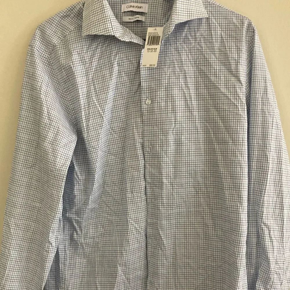 Mens Calvin Klein Long Sleeve Button Down Dress Shirt
